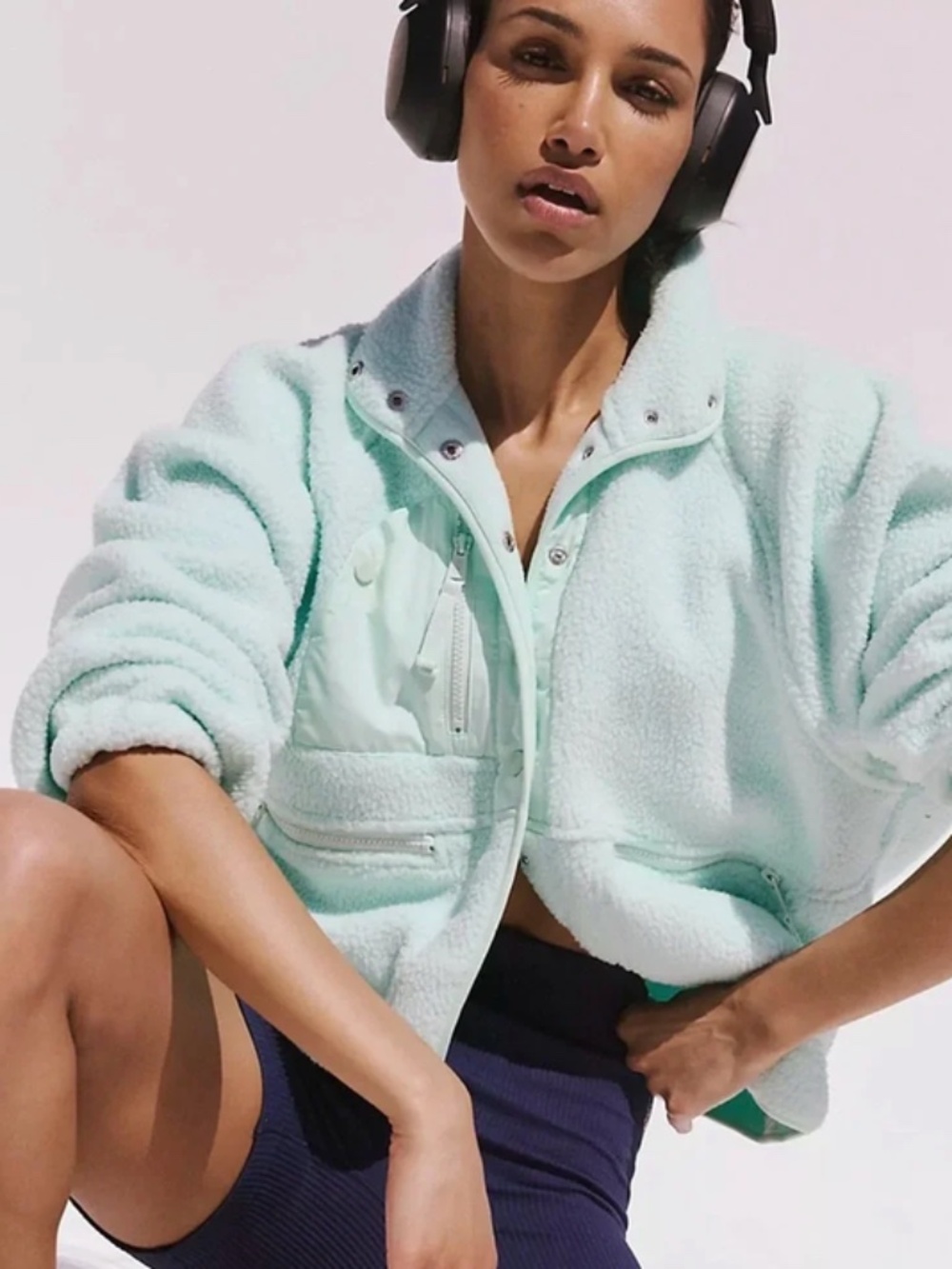 Free People / Hit The Slopes Fleece Jacket / Pistachio / size XL